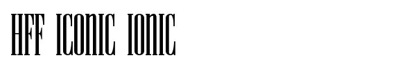HFF Iconic Ionic font preview